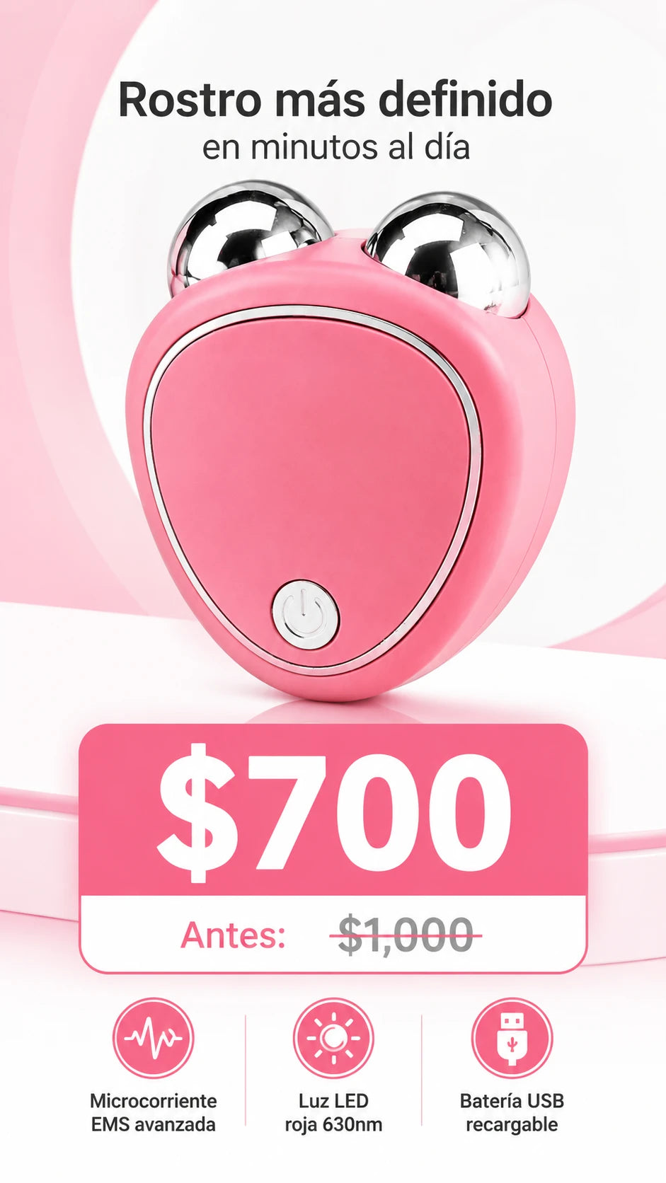 Masajeador Facial GlowPulse®