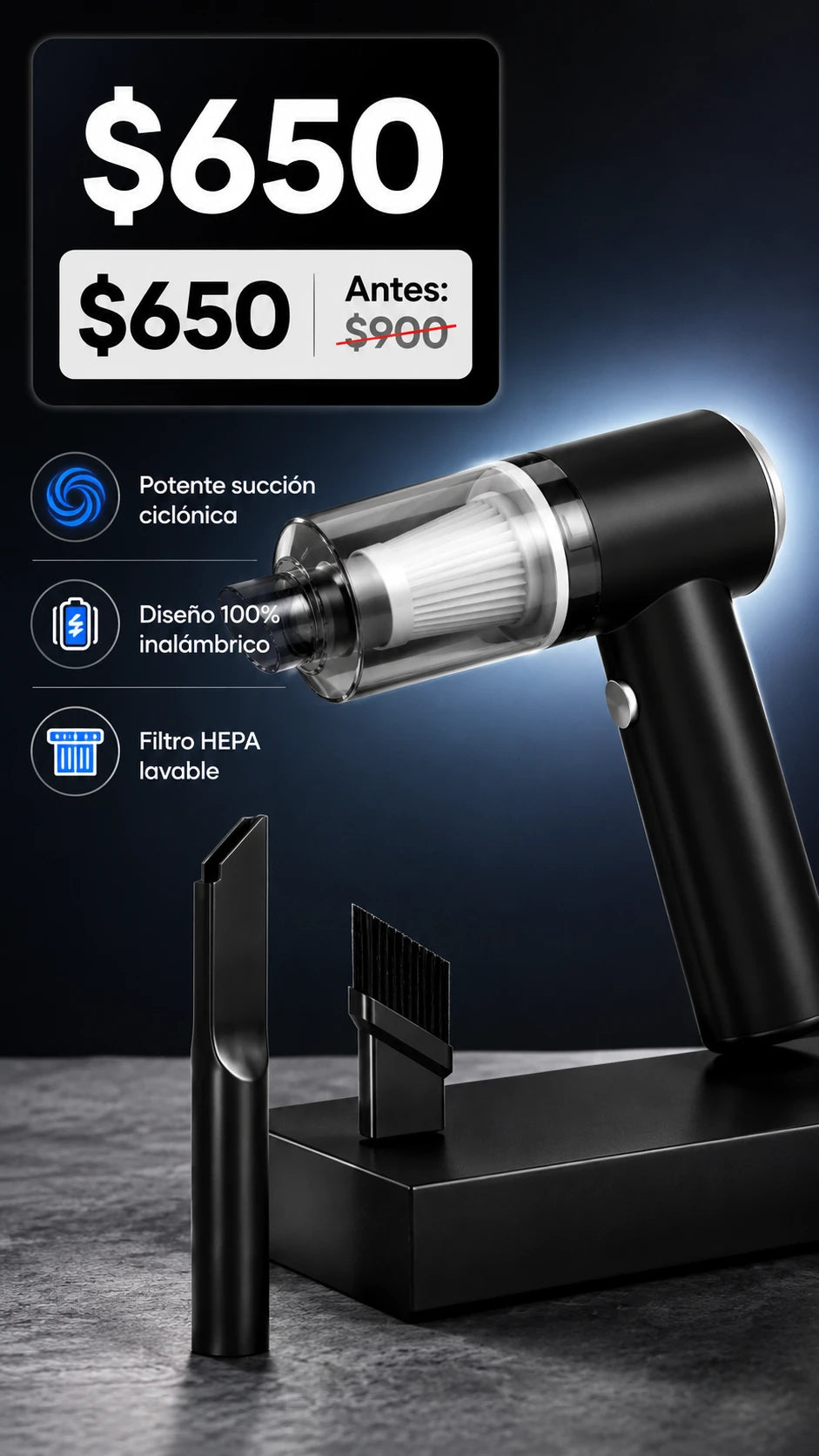 Aspiradora portátil Turbovac Pro®